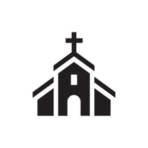 Church BW Clipart